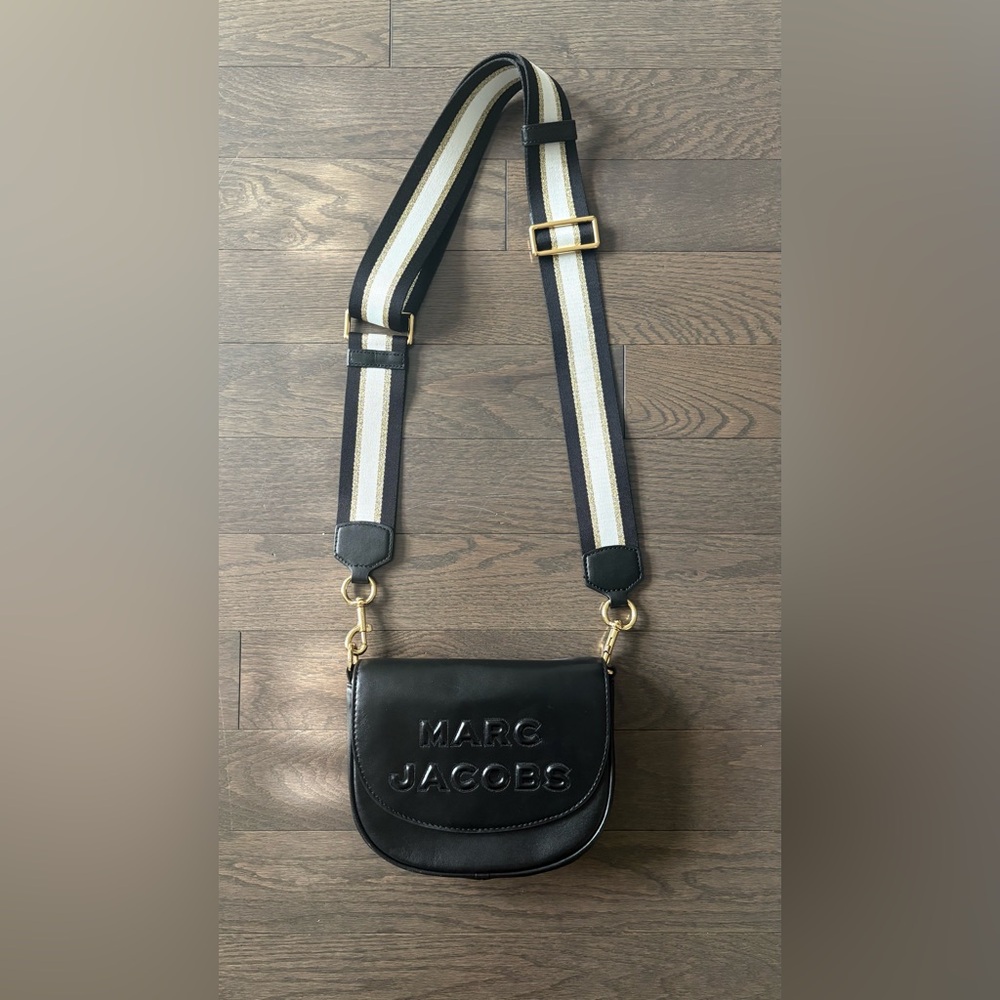Marc Jacobs Black and Gold Crossbody Bag